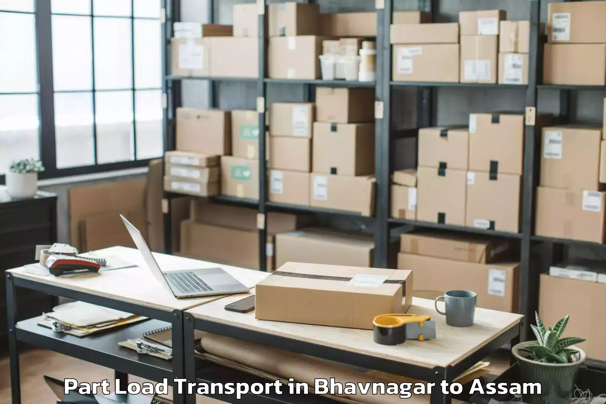 Top Bhavnagar to Balijan Part Load Transport Available